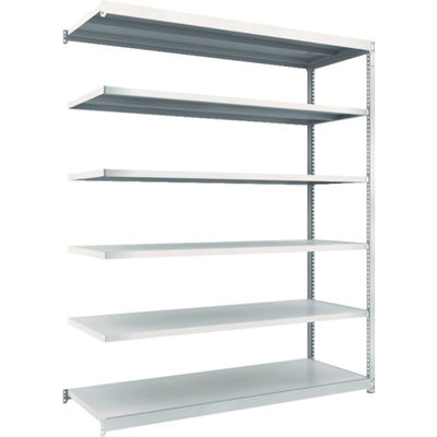 TRUSCO スチールラック M1.5型軽中量棚 1760×595×H2100 6段連結 ネオグレー M1.5-7666B NG（直送品）