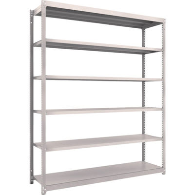 TRUSCO スチールラック M1.5型軽中量棚 1760×445×H2100 6段単体 ネオグレー M1.5-7646 NG（直送品）