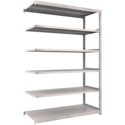 TRUSCO スチールラック M2型軽中量棚 1460×600×H2100 6段 連結 ネオグレー M2-7566B NG 1セット(1個)（直送品）