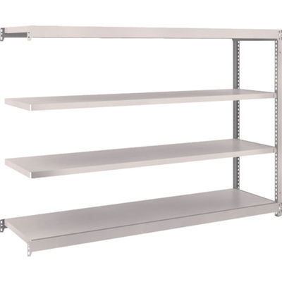 TRUSCO スチールラック M1.5型軽中量棚 1760×445×H1200 4段連結 ネオグレー M1.5-4644B NG（直送品）