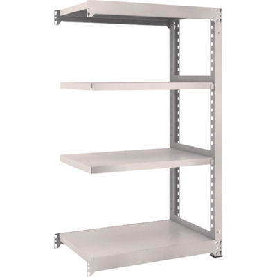 TRUSCO スチールラック M3型中量棚 900×571×H1500 4段 連結 ネオグレー M3-5364B NG 1セット(1個)（直送品）