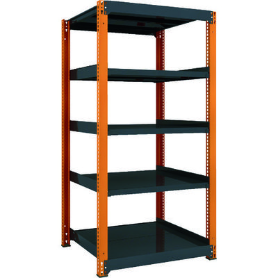 トラスコ中山 TRUSCO TM3型中量棚 900X921X1800 5段 単体 黒 TM3-6395 BK 1台(1個) 352-5759（直送品）