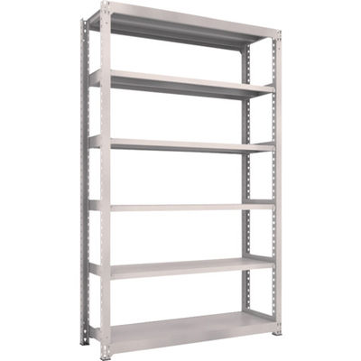 TRUSCO スチールラック M3型中量棚 1500×471×H2400 6段 単体 ネオグレー M3-8556 NG 1セット(1個)（直送品）