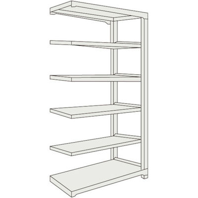 TRUSCO スチールラック M3型中量棚 1200×921×H2400 6段 連結 ネオグレー M3-8496B NG 1セット(1個)（直送品）