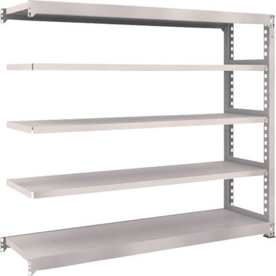 TRUSCO スチールラック M5型中量棚 1800×471×H1500 5段 連結 ネオグレー M5-5655B NG 1台(1個)（直送品）