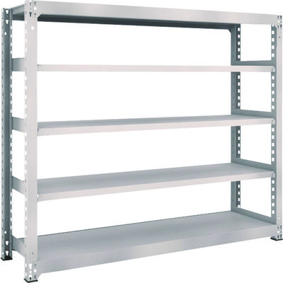 TRUSCO スチールラック M5型中量棚 1800×471×H1500 5段 単体 ネオグレー M5-5655 NG 1台(1個)（直送品）