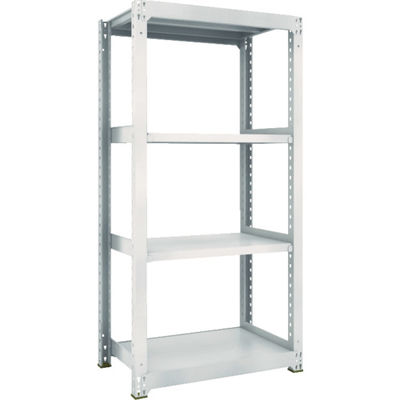 TRUSCO スチールラック M3型中量棚 900×571×H1800 4段 単体 ネオグレー M3-6364 NG 1セット(1個)（直送品）