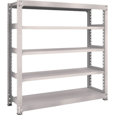 TRUSCO スチールラック M5型中量棚 1500×471×H1500 5段 単体 ネオグレー M5-5555 NG 1台(1個)（直送品）