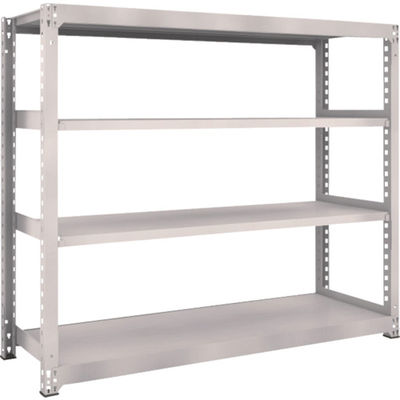 TRUSCO スチールラック M5型中量棚 1800×571×H1500 4段 単体 ネオグレー M5-5664 NG 1台(1個)（直送品）