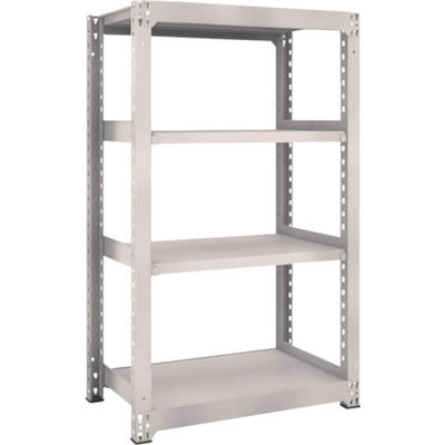 TRUSCO スチールラック M5型中量棚 900×571×H1500 4段 単体 ネオグレー M5-5364 NG 1台(1個)（直送品）