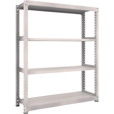 TRUSCO スチールラック M5型中量棚 1500×471×H1800 4段 単体 ネオグレー M5-6554 NG 1台(1個)（直送品）