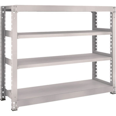 TRUSCO スチールラック M5型中量棚 1500×471×H1200 4段 単体 ネオグレー M5-4554 NG 1台(1個)（直送品）