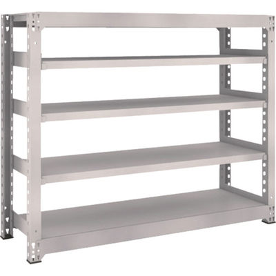 TRUSCO スチールラック M5型中量棚 1500×471×H1200 5段 単体 ネオグレー M5-4555 NG 1台(1個)（直送品）