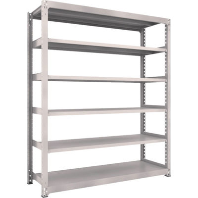 TRUSCO スチールラック M3型中量棚 1800×571×H2100 6段 単体 ネオグレー M3-7666 NG 1セット(1個)（直送品）