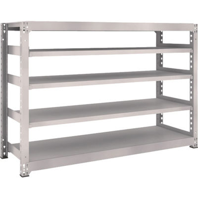 TRUSCO スチールラック M5型中量棚 1800×571×H1200 5段 単体 ネオグレー M5-4665 NG 1台(1個)（直送品）