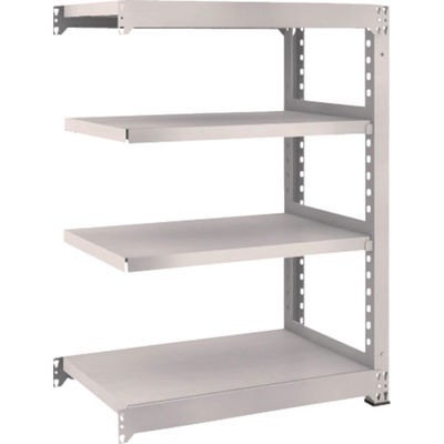 TRUSCO スチールラック M5型中量棚 900×571×H1200 4段 連結 ネオグレー M5-4364B NG 1台(1個)（直送品）