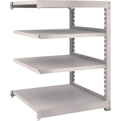 TRUSCO スチールラック M5型中量棚 900×921×H1200 4段 連結 ネオグレー M5-4394B NG 1台(1個)（直送品）