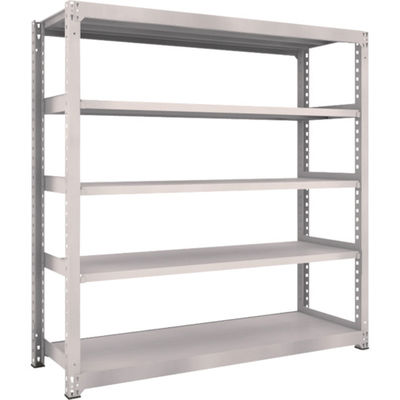 TRUSCO スチールラック M5型中量棚 1800×571×H1800 5段 単体 ネオグレー M5-6665 NG 1台(1個)（直送品）