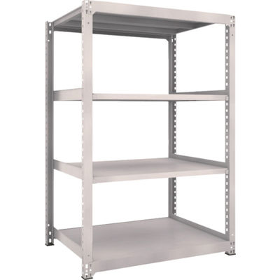 TRUSCO スチールラック M5型中量棚 1200×921×H1800 4段 単体 ネオグレー M5-6494 NG 1台(1個)（直送品）