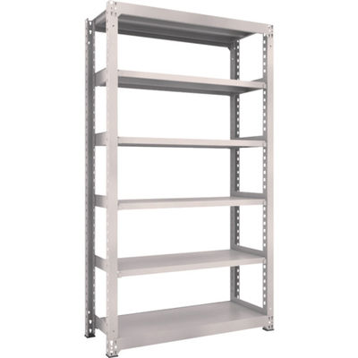 TRUSCO スチールラック M3型中量棚 1200×471×H2100 6段 単体 ネオグレー M3-7456 NG 1セット(1個)（直送品）