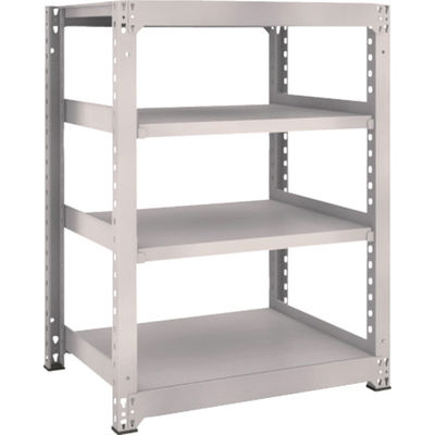 TRUSCO スチールラック M5型中量棚 900×721×H1200 4段 単体 ネオグレー M5-4374 NG 1台(1個)（直送品）