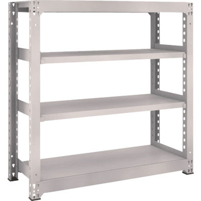 TRUSCO スチールラック M5型中量棚 1200×471×H1200 4段 単体 ネオグレー M5-4454 NG 1台(1個)（直送品）