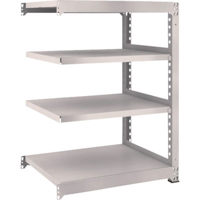 TRUSCO スチールラック M5型中量棚 900×721×H1200 4段 連結 ネオグレー M5-4374B NG 1台(1個)（直送品）