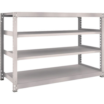 TRUSCO スチールラック M5型中量棚 1800×721×H1200 4段 単体 ネオグレー M5-4674 NG 1台(1個)（直送品）