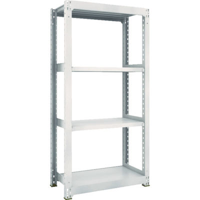 TRUSCO スチールラック M5型中量棚 900×471×H1800 4段 単体 ネオグレー M5-6354 NG 1台(1個)（直送品）
