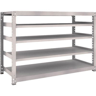 TRUSCO スチールラック M5型中量棚 1800×721×H1200 5段 単体 ネオグレー M5-4675 NG 1台(1個)（直送品）
