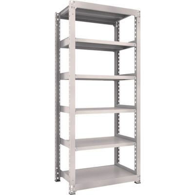 TRUSCO スチールラック M3型中量棚 900×571×H2100 6段 単体 ネオグレー M3-7366 NG 1セット(1個)（直送品）