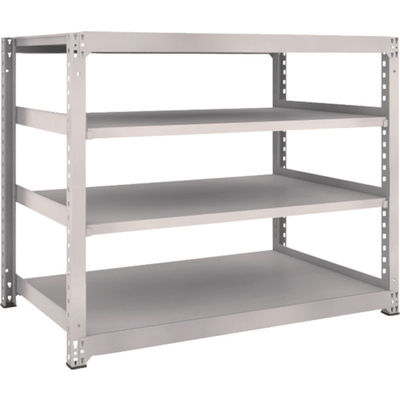 TRUSCO スチールラック M5型中量棚 1500×921×H1200 4段 単体 ネオグレー M5-4594 NG 1台(1個)（直送品）