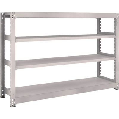 TRUSCO スチールラック M5型中量棚 1800×471×H1200 4段 単体 ネオグレー M5-4654 NG 1台(1個)（直送品）