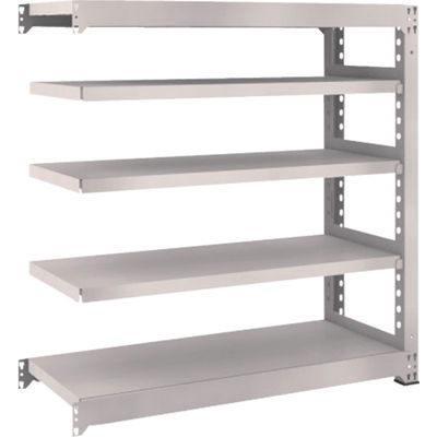 TRUSCO スチールラック M5型中量棚 1200×471×H1200 5段 連結 ネオグレー M5-4455B NG 1台(1個)（直送品）