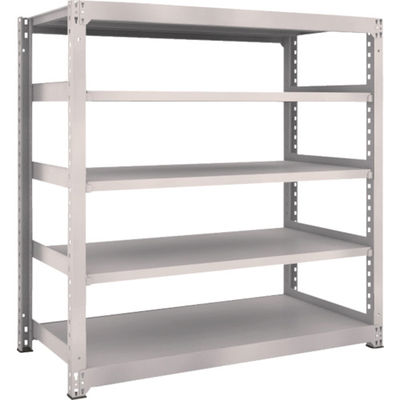 TRUSCO スチールラック M5型中量棚 1500×721×H1500 5段 単体 ネオグレー M5-5575 NG 1台(1個)（直送品）