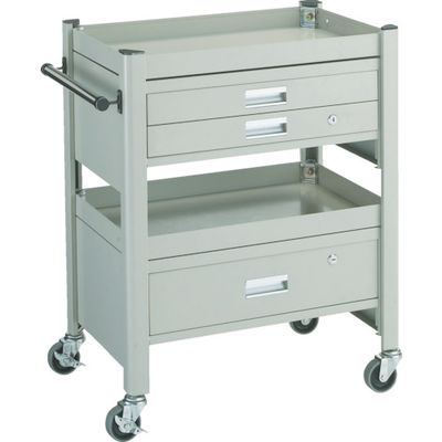 トラスコ中山 TRUSCO コンビネーションワゴン 643X427XH880 1段・2段引出付 TCW-81ADE 1台 304-7491（直送品）