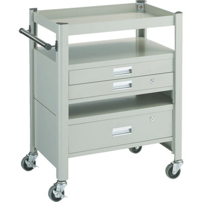 トラスコ中山 TRUSCO コンビネーションワゴン 643X427XH880 1段・2段引出付 TCW-81DE 1台 304-7482（直送品）