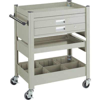 トラスコ中山 TRUSCO コンビネーションワゴン 643X427XH880 スライド棚付 TCW-81B2 1台 301-5149（直送品）