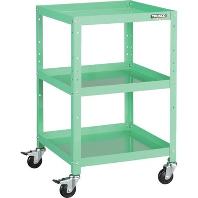 トラスコ中山 TRUSCO ツールワゴン ラビットワゴン 500X500 ゴム車輪 ヤンググリーン RBW-853 YG 1台 366-3311（直送品）