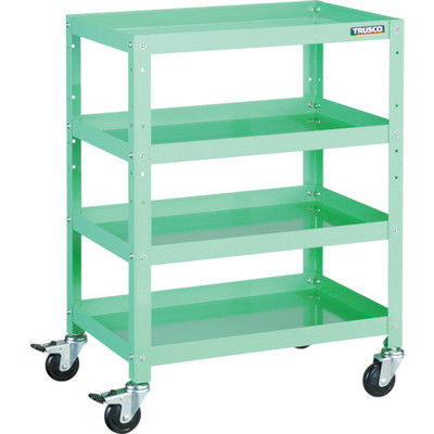 トラスコ中山 TRUSCO ツールワゴン ラビットワゴン 600X400 ゴム車輪 ヤンググリーン RBW-864 YG 1台 366-3574（直送品）