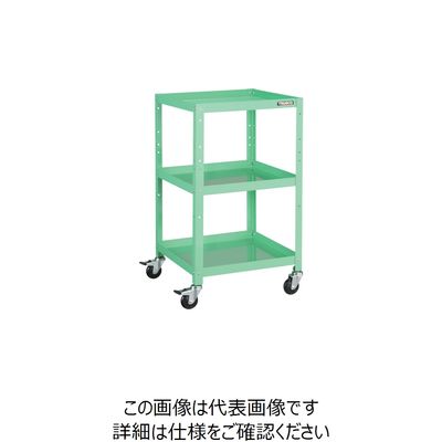 トラスコ中山 TRUSCO ツールワゴン ラビットワゴン 500X500 ゴム車輪 ヤンググリーン RBW-953 YG 1台 366-3639（直送品）