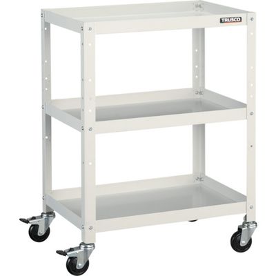 トラスコ中山 TRUSCO ツールワゴン ラビットワゴン 600X400 ゴム車輪 ホワイト RBW-863 W 1台 366-3566（直送品）