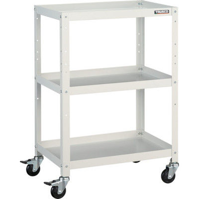 トラスコ中山 TRUSCO ツールワゴン ラビットワゴン 600X400 ゴム車輪 ホワイト RBW-963 W 1台 366-3761（直送品）