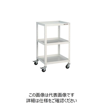 トラスコ中山 TRUSCO ツールワゴン ラビットワゴン 500X500 ゴム車輪 ホワイト RBW-953 W 1台 366-3663（直送品）