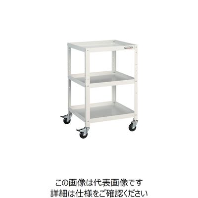 トラスコ中山 TRUSCO ツールワゴン ラビットワゴン 500X500 ゴム車輪 ホワイト RBW-853 W 1台 366-3426（直送品）