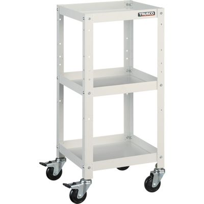 トラスコ中山 TRUSCO ツールワゴン ラビットワゴン 360X360 ゴム車輪 ホワイト RBW-833 W 1台 366-3281（直送品）