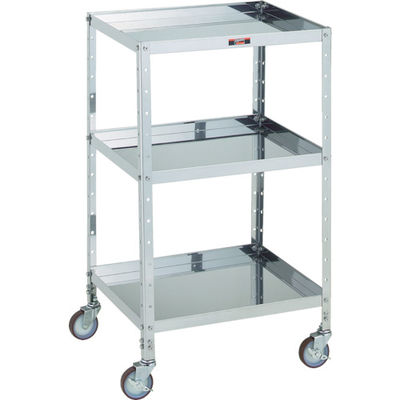 トラスコ中山 TRUSCO V型ステンレスワゴン 482X420XH835 3段 VL-13SUS 1台 352-5376（直送品）