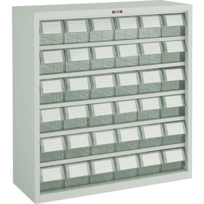 トラスコ中山 TRUSCO コンテナラックケース バンラックケース L型 透明引出小X36個 H880 透明 305L-N36S TM 1台（直送品）