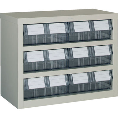 トラスコ中山 TRUSCO パーツケース 横型バンラックケースM型 592X307XH468 3段2列 TM-43BW 1台（直送品）