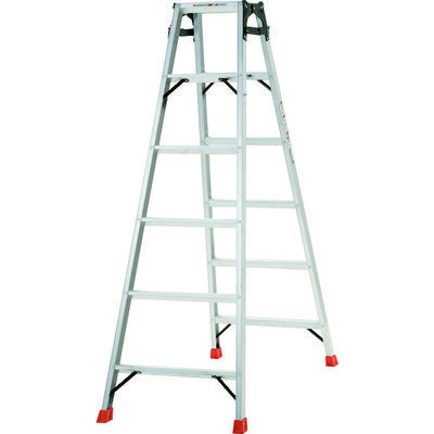 トラスコ中山 TRUSCO はしご兼用脚立 アルミ合金製・脚カバー付 高さ1.69m THK-180 1台 512-3691（直送品）